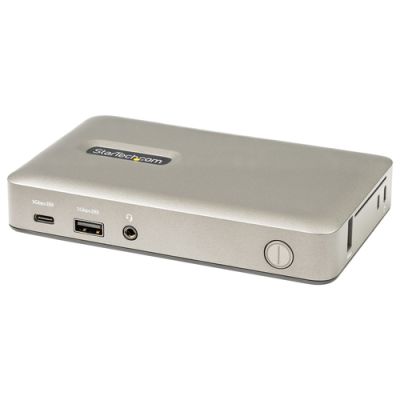 StarTech.com USB-C Dock - USB-C auf DisplayPort 4K 30Hz oder VGA - 65W USB Power Delivery Ladefunktion - 4-Port USB 3.1 Gen 1 Hub - Universelle USB-C Laptop Dockingstation mit Ethernet