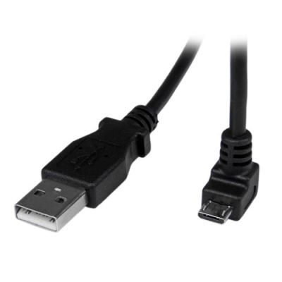 StarTech.com 2m USB 2.0 A auf Micro USB B Kabel abgewinkelt - Schwarz