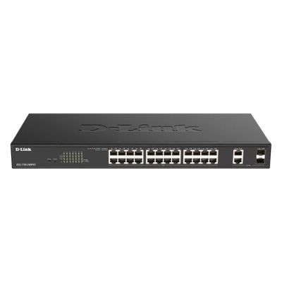 D-Link DGS-1100-26MPV2/E Netzwerk-Switch Managed L2 Gigabit Ethernet (10/100/1000) Power over Ethernet (PoE) Schwarz