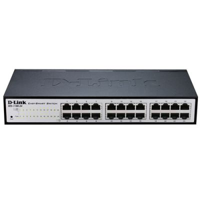 D-Link DGS-1100-24V2 Managed L2 Gigabit Ethernet (10/100/1000) 1U Schwarz, Grau