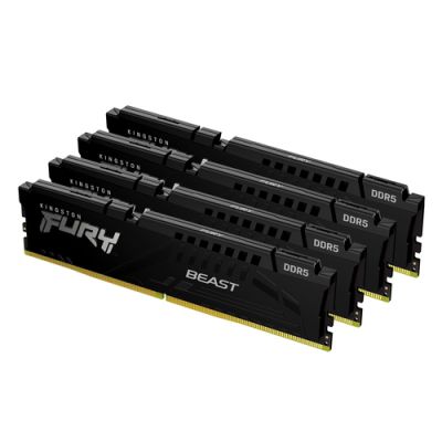 Kingston Technology FURY Beast 128 GB 5600 MT/s DDR5 CL40 DIMM (4er-Kit) Black XMP