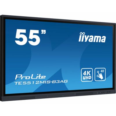 iiyama TE5512MIS-B3AG Signage-Display 139,7 cm (55") LCD 400 cd/m² 4K Ultra HD Touchscreen Eingebauter Prozessor Android 8.0 18/7