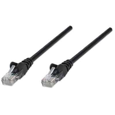 Intellinet Netzwerkkabel, Cat6, U/UTP, CCA, Cat6-kompatibel, RJ45-Stecker/RJ45-Stecker, 5,0 m, schwarz