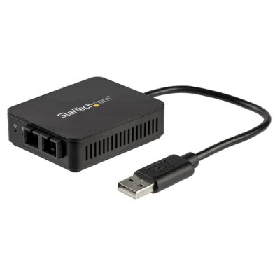 StarTech.com USB 2.0 auf LWL Konverter - USB auf Glasfaser Netzwerkadapter - 100 Mbit/s - 100Base-FX SC-Duplex-Multimode-Glasfaser-/MMF-Kompatibilität - 2 km - Kompakter USB zu Glasfaser LAN Adapter