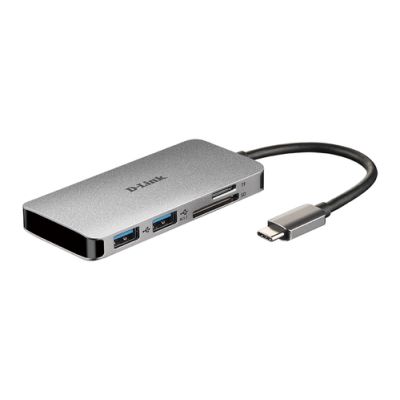 D-Link DUB-M610 laptop-dockingstation & portreplikator Kabelgebunden USB 3.2 Gen 1 (3.1 Gen 1) Type-C Aluminium, Schwarz