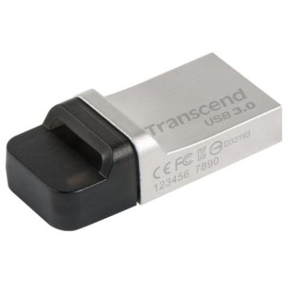 Transcend JetFlash 880 OTG 32GB USB-Stick USB Type-A / Micro-USB 3.2 Gen 1 (3.1 Gen 1) Schwarz, Silber