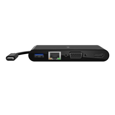 Belkin AVC005BTBK laptop-dockingstation & portreplikator Kabelgebunden USB 3.2 Gen 1 (3.1 Gen 1) Type-C Schwarz