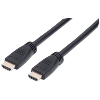 Manhattan High Speed HDMI-Kabel mit Ethernet-Kanal, CL3-zertifiziert für Wandinstallationen, HEC, ARC, 3D, 4K@60Hz, CL3, HDMI-Stecker auf HDMI-Stecker, geschirmt, schwarz, 8 m