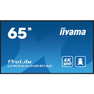 iiyama LH6554UHS-B1AG Signage-Display Digital Signage Flachbildschirm 165,1 cm (65") LCD WLAN 500 cd/m² 4K Ultra HD Schwarz Eingebauter Prozessor Android 11 24/7