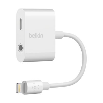 Belkin RockStar Handykabel Weiß Lightning Lightning + 3.5mm