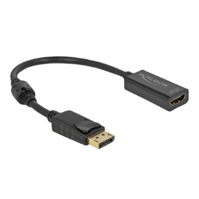 DeLOCK Adapter DisplayPort 1.2 Stecker zu HDMI Buchse 4K Passiv schwarz