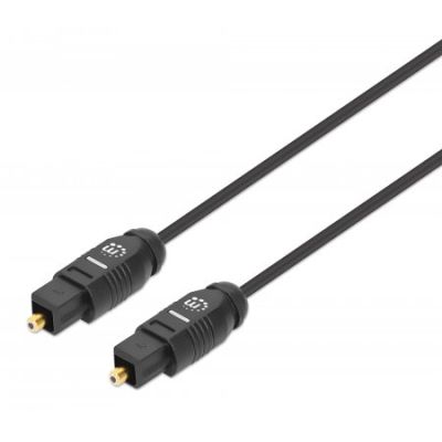 Manhattan 356091 Glasfaserkabel 5 m TOSLINK Schwarz
