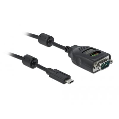 DeLOCK 90414 Serien-Kabel Schwarz 2 m USB Typ-C RS-232 DB9