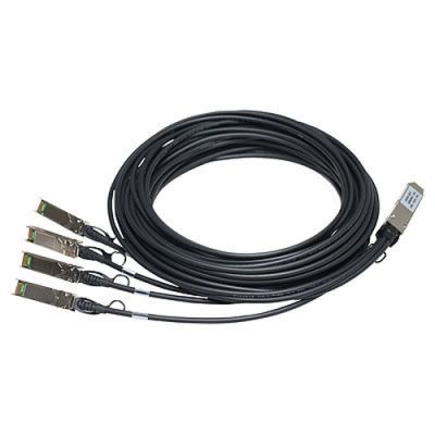 HPE X242 QSFP 4x10G SFP+ 3m DAC Glasfaserkabel SFP+ Schwarz