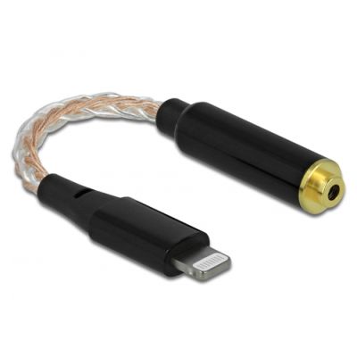 DeLOCK 66318 Handykabel Schwarz, Gold 0,105 m Lightning 2.5mm