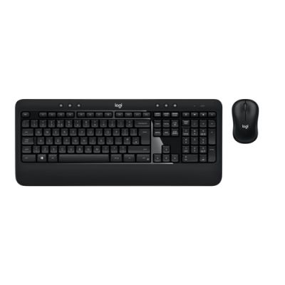 Logitech ADVANCED Combo Wireless Keyboard and Mouse Tastatur Maus enthalten USB QWERTY Englisch Schwarz
