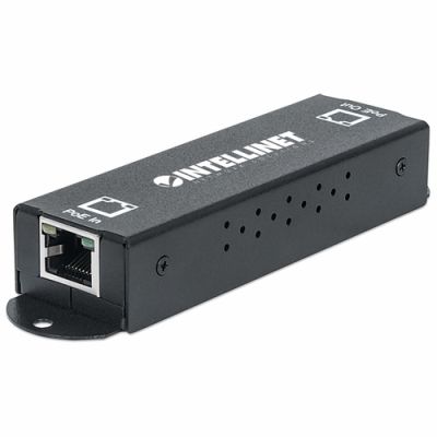 Intellinet Gigabit High-Power PoE+ Extender, IEEE 802.3at/af Power over Ethernet (PoE+/PoE), Metall