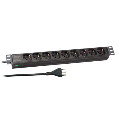 EFB Elektronik EK631IT.1 Stromverteilereinheit (PDU) 9 AC-Ausgänge 1U Schwarz