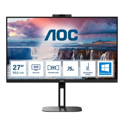 AOC V5 Q27V5CW/BK Computerbildschirm 68,6 cm (27") 2560 x 1440 Pixel Quad HD LED Schwarz