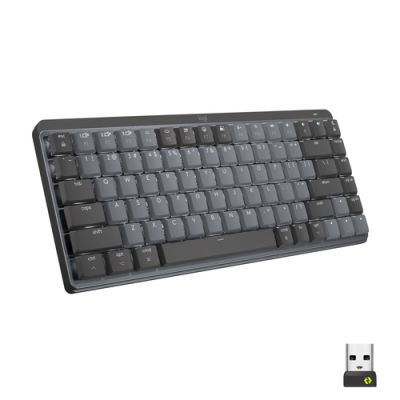 Logitech MX Mini Mechanical Tastatur RF Wireless + Bluetooth QWERTY US International Graphit, Grau