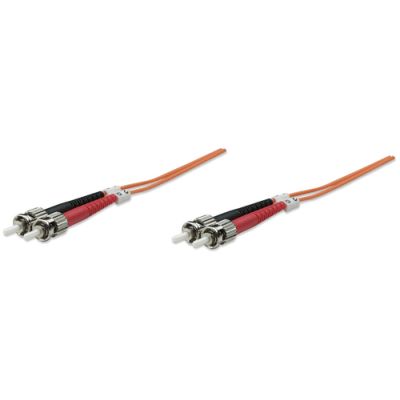 Intellinet Glasfaser LWL-Anschlusskabel, Duplex, Multimode, ST/ST, 50/125 µm, OM2, 1 m, orange