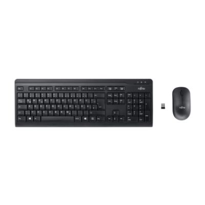 Fujitsu Wireless Keyboard Set LX410 Tastatur Maus enthalten RF Wireless QWERTY Italienisch Schwarz