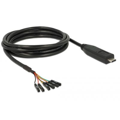 DeLOCK 63946 Serien-Kabel Schwarz 2 m USB 2.0 Type-C 6 x Pin pin header separate