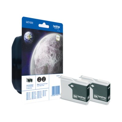 Brother LC1000BKBP2DR Druckerpatrone 2 Stück(e) Original Schwarz