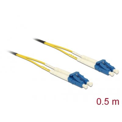 DeLOCK 86545 Glasfaserkabel 0,5 m LC OM4 Gelb