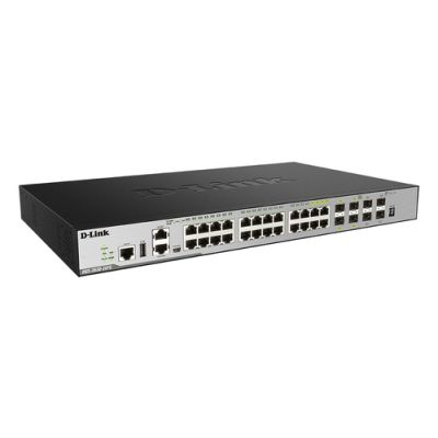 D-Link DGS-3630-28TC Managed L3 Gigabit Ethernet (10/100/1000) 1U Schwarz