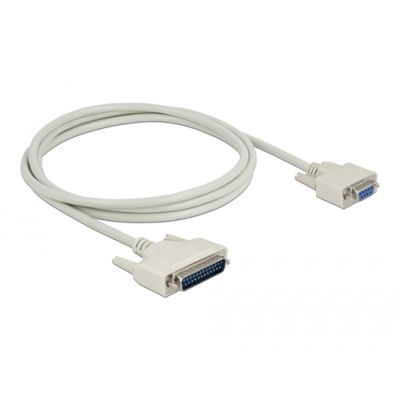 DeLOCK 85524 Serien-Kabel Beige 2 m D-Sub 25 Pin D-Sub 9 Pin