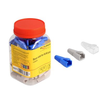 DeLOCK Knickschutztülle für RJ45 Stecker schneidbar 50er Set farbig