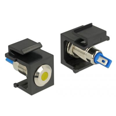 DeLOCK 86462 Drahtverbinder Keystone LED Schwarz, Blau, Edelstahl, Gelb
