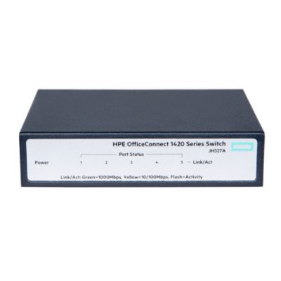 HPE OfficeConnect 1420 5G Unmanaged L2 Gigabit Ethernet (10/100/1000) 1U Grau