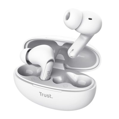 Trust Yavi Kopfhörer True Wireless Stereo (TWS) im Ohr Anrufe/Musik USB Typ-C Bluetooth Weiß