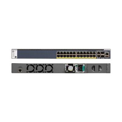 NETGEAR M4300-28G-PoE+ Managed L3 Gigabit Ethernet (10/100/1000) Power over Ethernet (PoE) 1U Schwarz