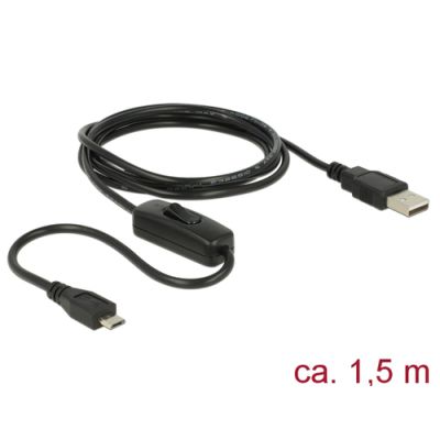 DeLOCK 84803 USB Kabel 1,5 m USB 2.0 USB A Micro-USB B Schwarz