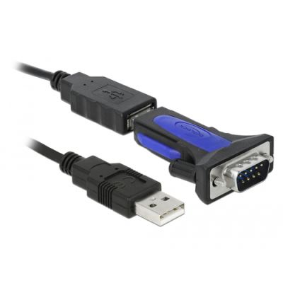 DeLOCK 66280 Serien-Kabel Schwarz 0,8 m USB Typ-A DB-9