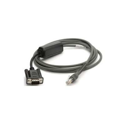 Zebra CBA-R10-S07ZBR Serien-Kabel Schwarz 2,13 m DB9 RJ-45