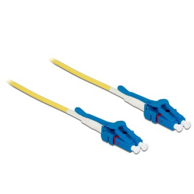 DeLOCK 85084 Glasfaserkabel 2 m LC OS2 Gelb