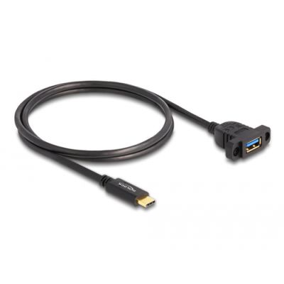 DeLOCK 87826 USB Kabel 1 m USB 3.2 Gen 2 (3.1 Gen 2) USB C USB A Schwarz
