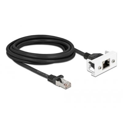 DeLOCK 87116 Netzwerkkabel Schwarz, Weiß 3 m Cat6a S/FTP (S-STP)