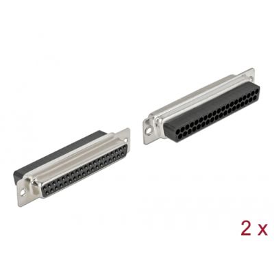 DeLOCK 66722 Drahtverbinder D-Sub 37 pin Schwarz, Silber