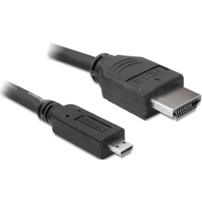 DeLOCK 3m HDMI HDMI-Kabel HDMI Typ A (Standard) HDMI Typ D (Mikrofon) Schwarz