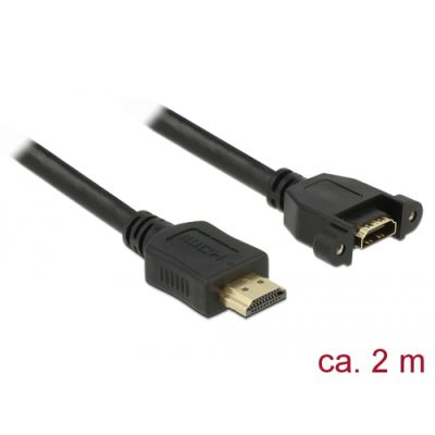 DeLOCK 85464 HDMI-Kabel 2 m HDMI Typ A (Standard) Schwarz