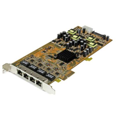StarTech.com 4 Port Gigabit Power over Ethernet PCI Express Netzwerkkarte - PSE / PoE PCIe NIC
