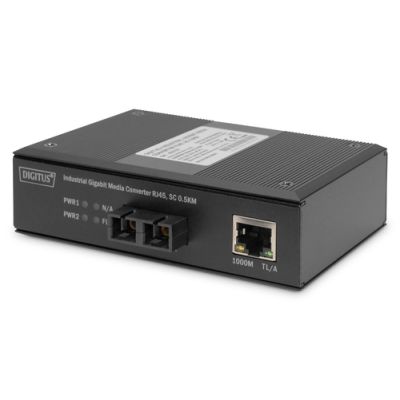 Digitus Industrieller Gigabit Medien Konverter RJ45, SC 0,5km