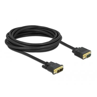 DeLOCK 86751 Videokabel-Adapter 5 m DVI VGA (D-Sub) Schwarz