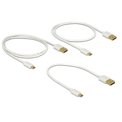 DeLOCK 83679 USB Kabel USB 2.0 USB A Micro-USB B Weiß