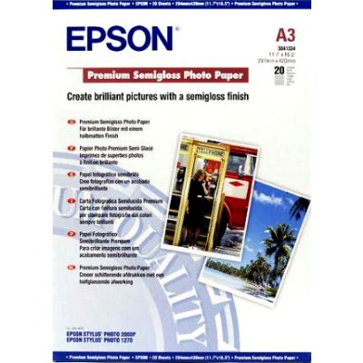 Epson Premium Semigloss Photo Paper, DIN A3, 251 g/m², 20 Blatt